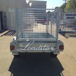 6x4 Galvanised Cage Trailer back view