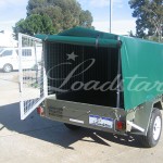 7x4 PVC Covered Trailer open