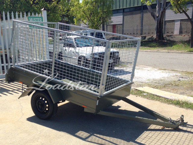 7x4 City Trailer Caged front view