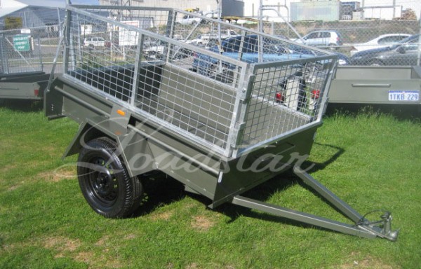 6x4ft 14 inch Trailer with 600mm Cage