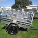 Caged 6x4 Single door trailer side view