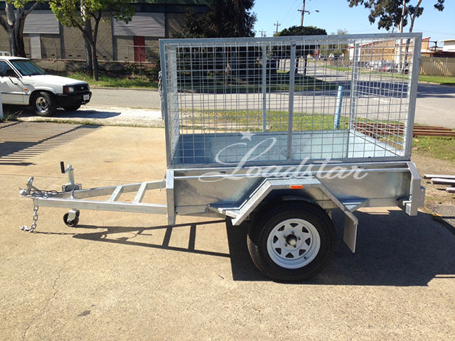 6x4ft Galvanised Trailer with 900mm Cage