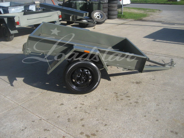 6x4ft 10 inch Half Tonne Garden Trailer