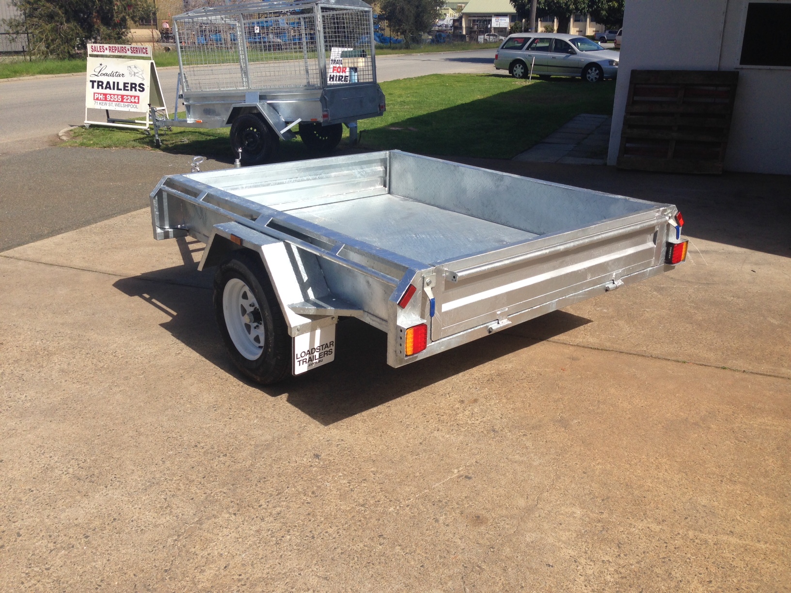 7×5 Galvanised Single Axle trailer
