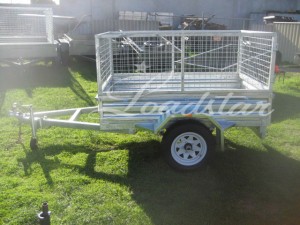 6x4 Galv trailer Caged side view