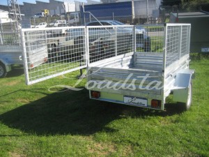 6x4 Galv trailer Caged open