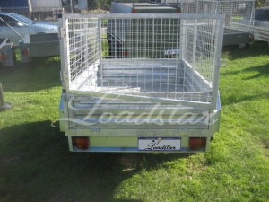 6x4 Galv trailer Caged rear view