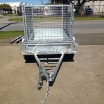 6x4 Galvanised Cage Trailer front view