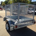 6x4 Galvanised Cage Trailer rear view