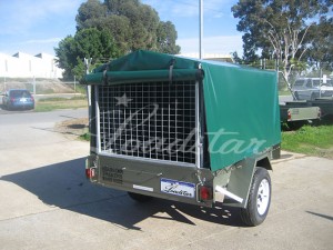 7x4 PVC Covered Trailer rear view