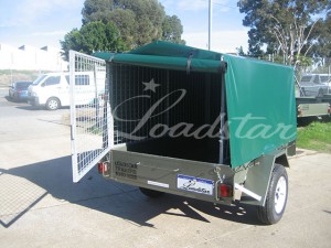 7x4 PVC Covered Trailer open