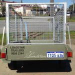 7x4 City Trailer Caged rear view