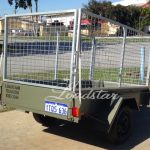 7x4 City Trailer Caged back view