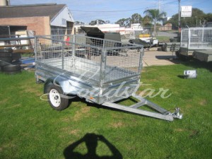 6x4 Galv trailer Caged