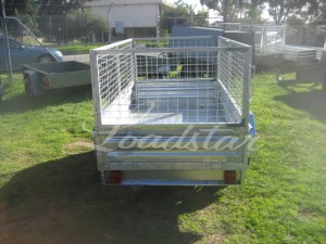 7x4 Galv Trailer Caged rear view