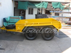 8x5 off road trailer yellow side view