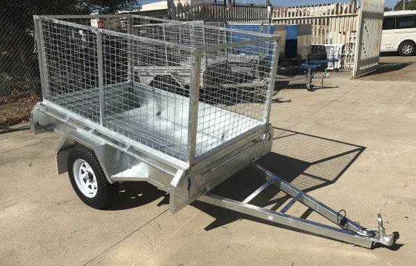 7x4ft Galvanised Import Trailer with 900mm Cage