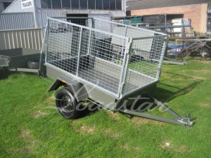 Caged 6x4 Single door heavy duty trailer