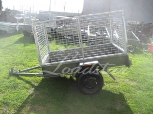 Caged 6x4 Single door heavy duty trailer side view