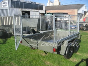 Caged 8x5 Tandem door trailer open
