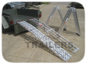 Trailer motorcycle ramp